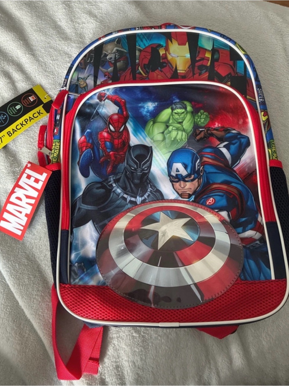 Marvel Kids Superhero Backpack - Red, Blue, Green